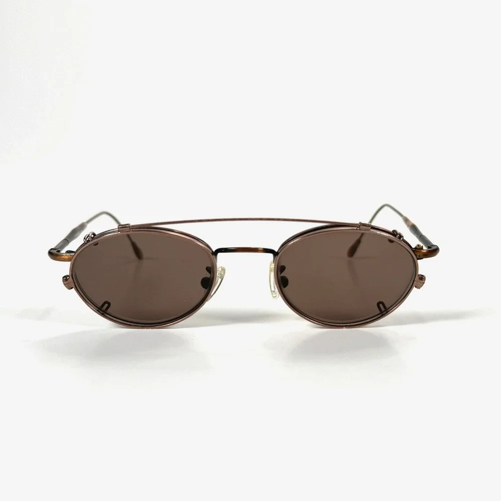 CHESTERFIELD 504 0002 Eyeglasses Frame Only w/ Sunglass Clip On 45-20-135‎ Italy